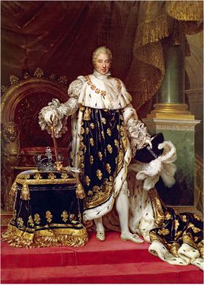 Portrait of the King Charles X of France in his coronation robes